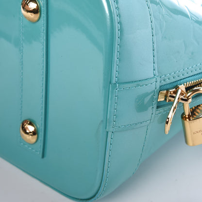 Louis Vuitton Vernis Alma PM Blue Lagon 8 of 9