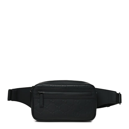 Gucci Rubber Effect Monogram GG Waist Belt Bag Black 1 of 9