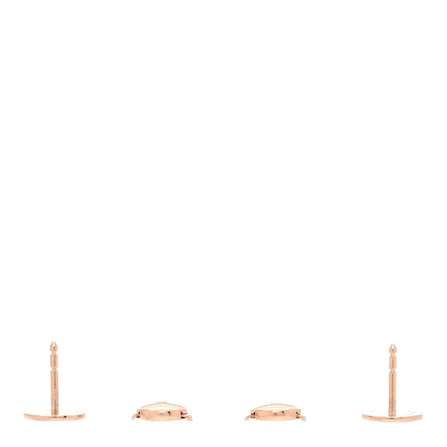 18K Rose Gold TPM Ex-Libris Stud Earrings