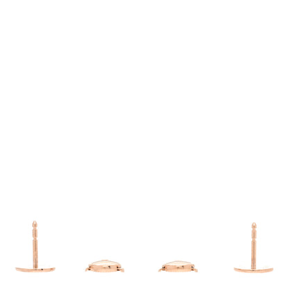 Hermes 18K Rose Gold TPM Ex-Libris Stud Earrings 3 of 5