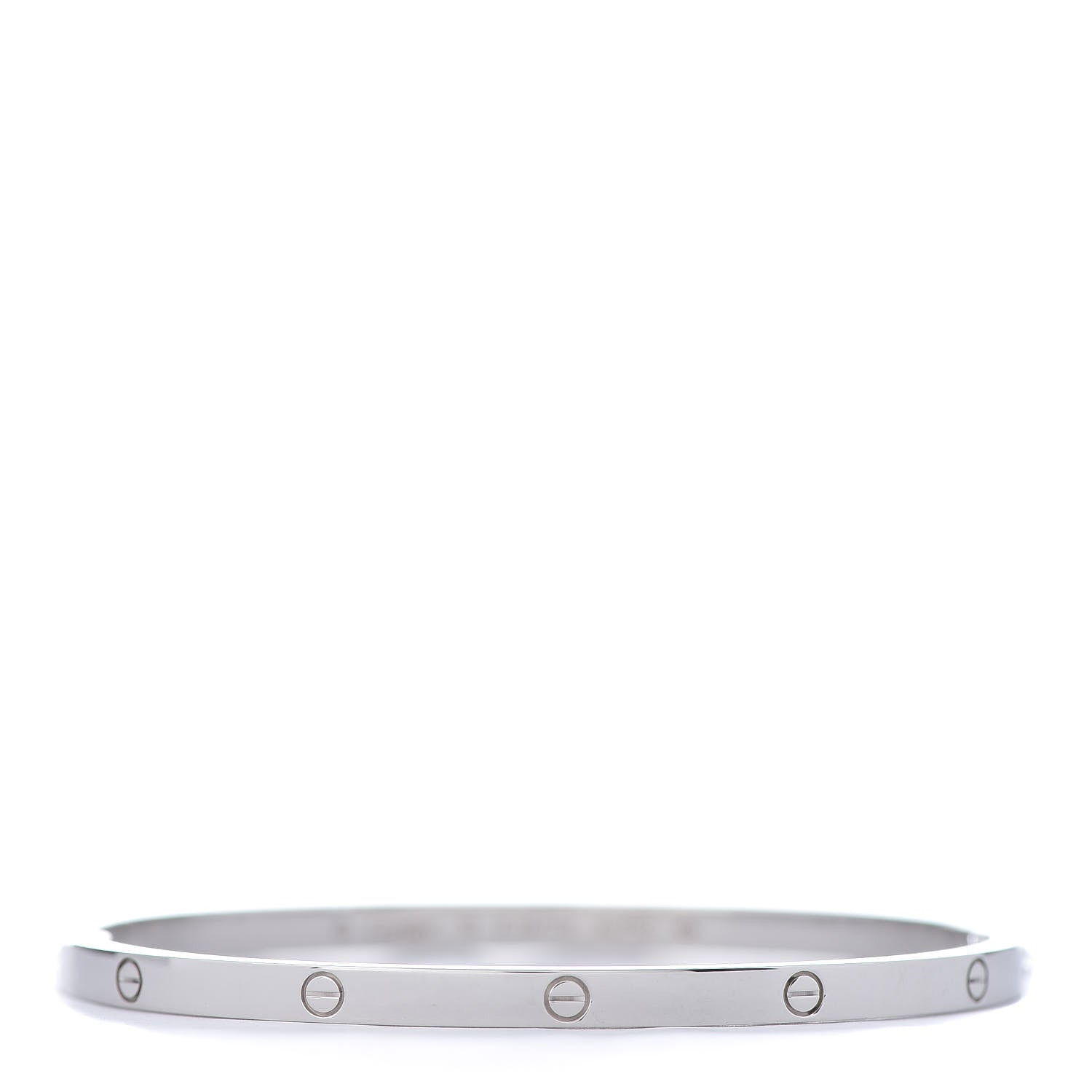 Cartier 18K White Gold Small LOVE Bracelet 18 1 of 6