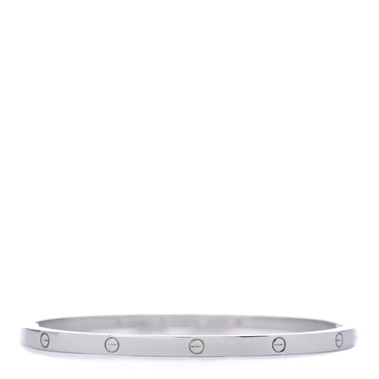 Cartier 18K White Gold Small LOVE Bracelet 18 1 of 6