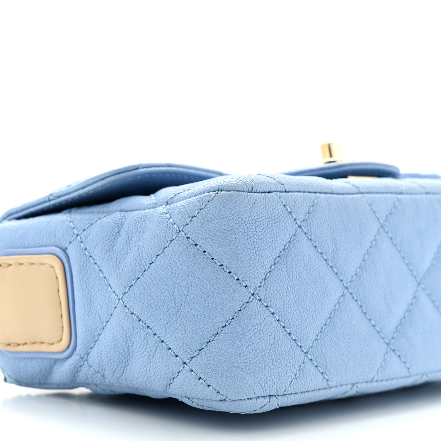 Chanel Caviar Quilted Mini Flap With Thick Strap Blue 9 of 11