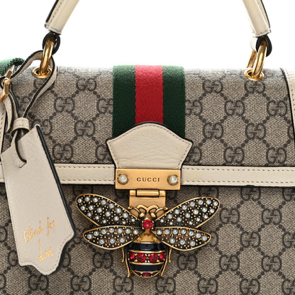 Gucci GG Supreme Monogram Small Queen Margaret Top Handle Bag White 9 of 11