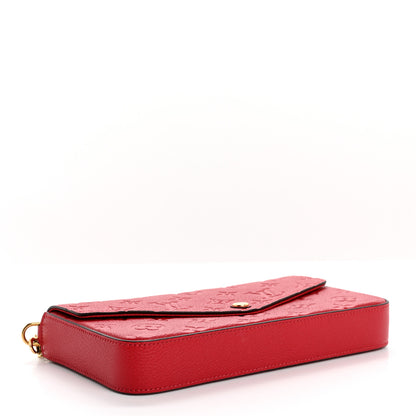 Louis Vuitton Empreinte Pochette Felicie Chain Wallet Scarlet 5 of 9