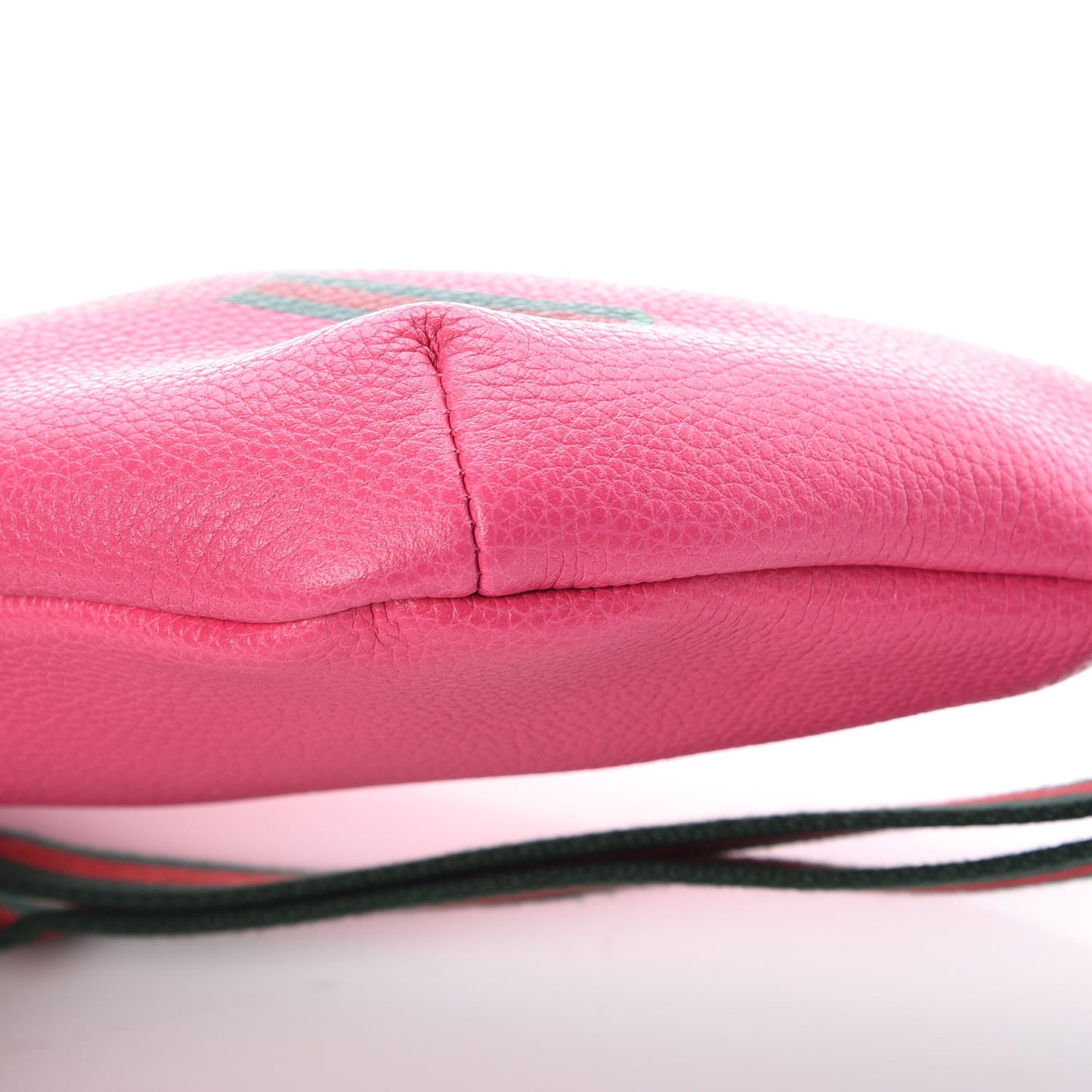Grained Calfskin Small Logo Belt Bag Box Pink Green