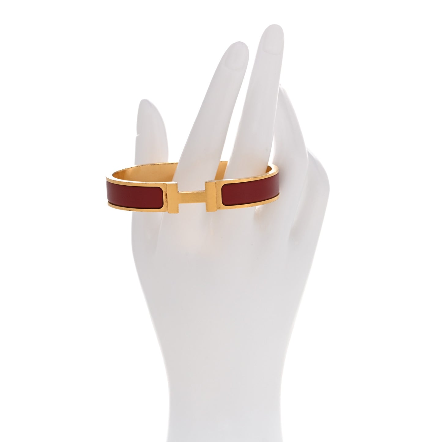Matte Enamel Narrow Clic Clac HH Bracelet T4 Rouge H