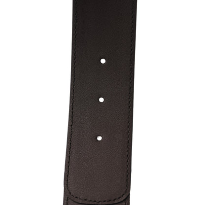 Gucci Monogram Jumbo GG Textured Dollar Calfskin Double G 40mm Belt 80 32 Camel Ebony 4 of 5