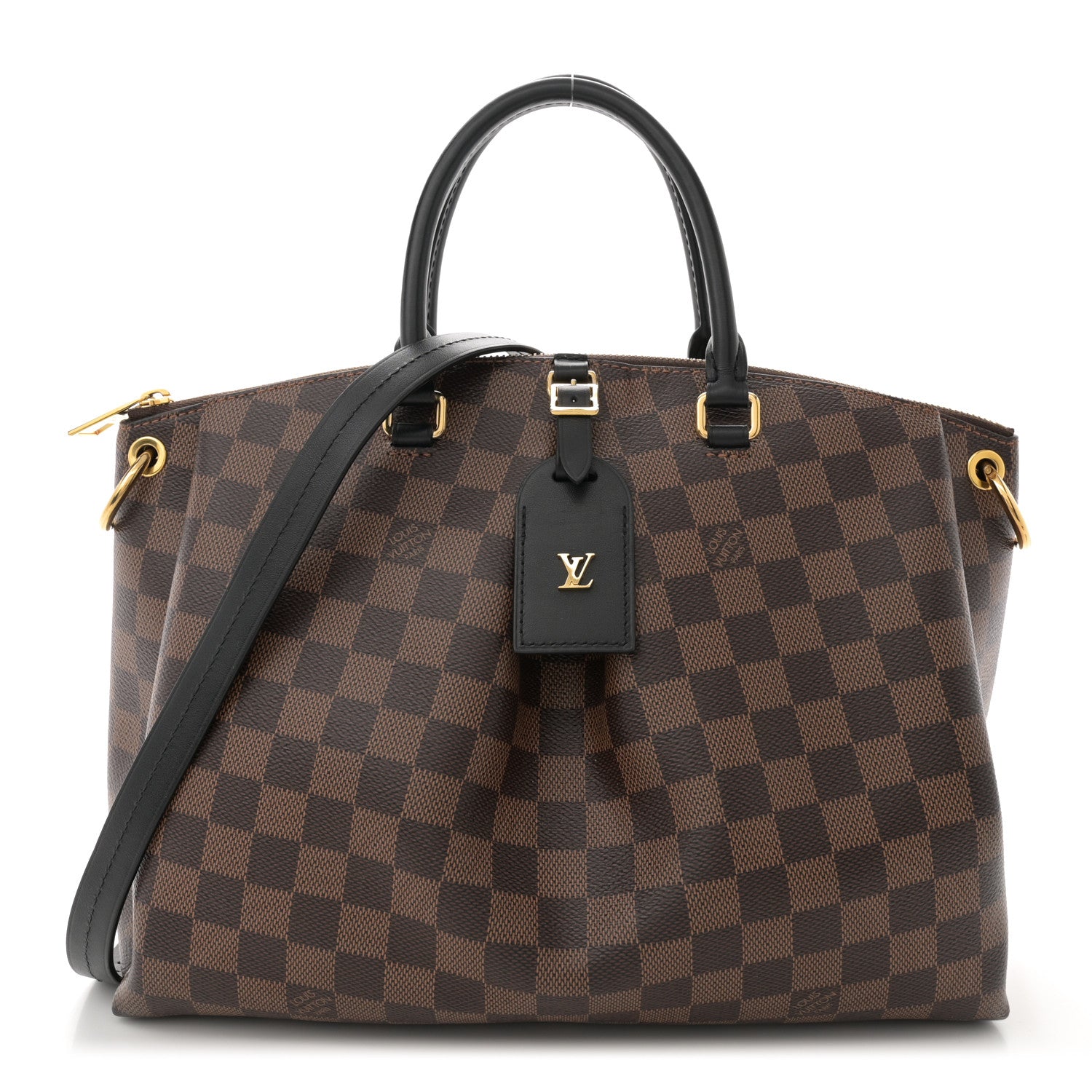 Louis Vuitton Damier Ebene Odeon Tote MM Black 1 of 9
