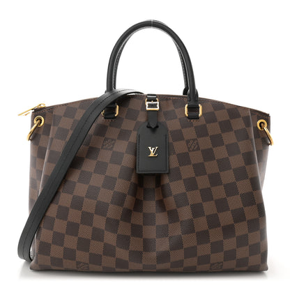 Louis Vuitton Damier Ebene Odeon Tote MM Black 1 of 9