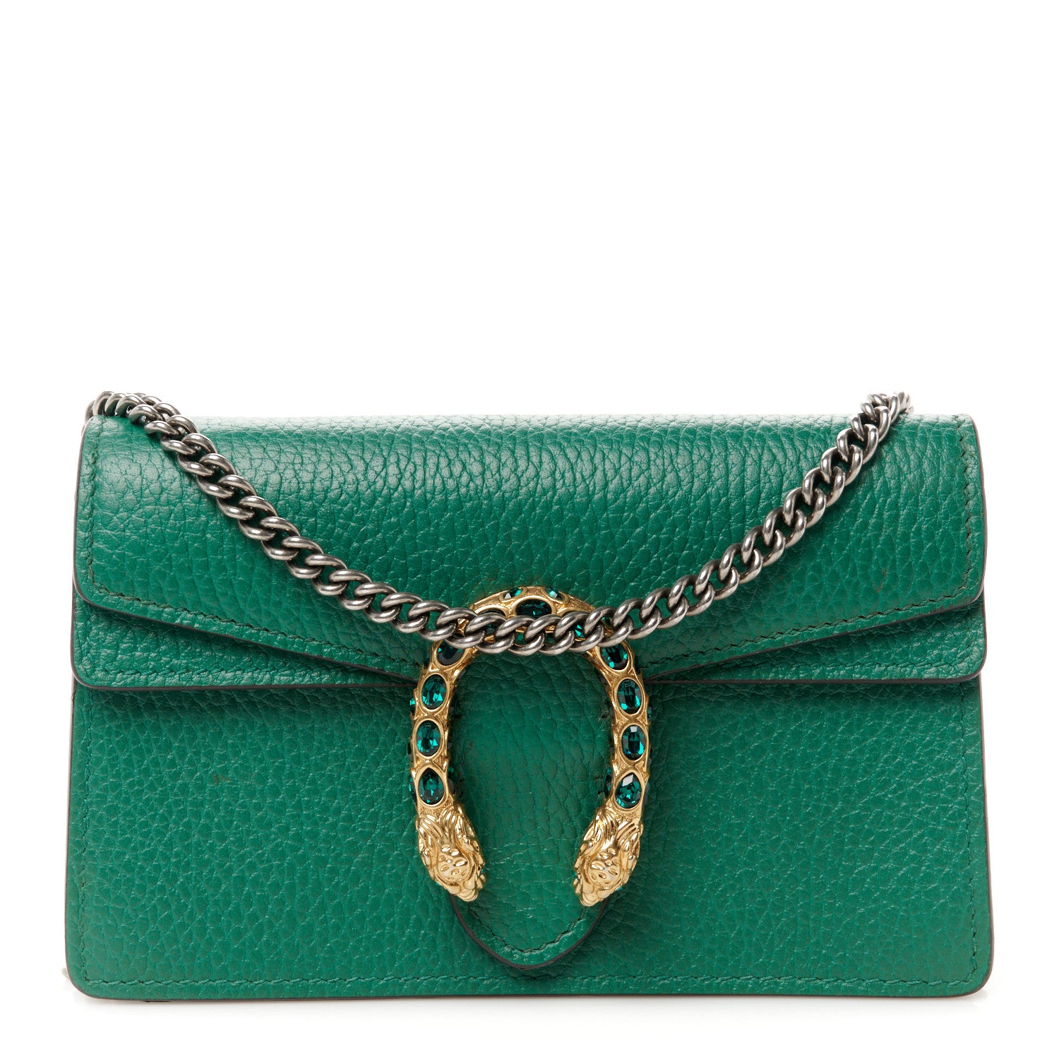 Gucci Calfskin Super Mini Dionysus Shoulder Bag Emerald 1 of 9