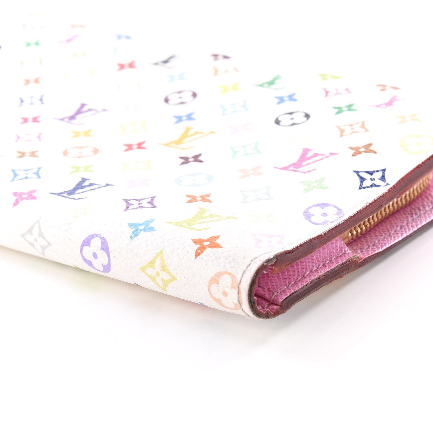 Louis Vuitton Monogram Multicolor Insolite Wallet White Litchi 6 of 10