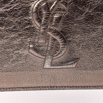 Saint Laurent Metallic Calfskin Monogram Large Belle De Jour Clutch Gold 11 of 11