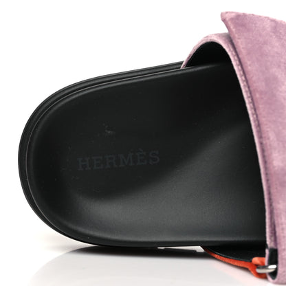 Hermes Velvet Womens Chypre Sandals 36 Orange Canyon Bruyère 8 of 8