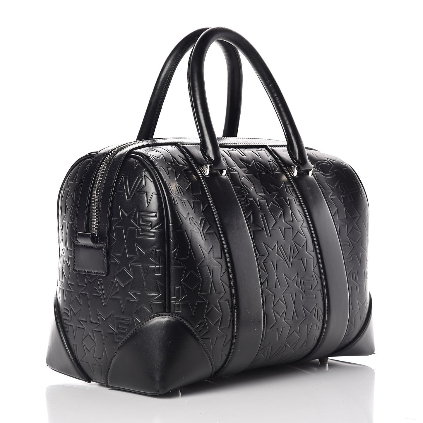 Calfskin Star Embossed Medium Lucrezia Black