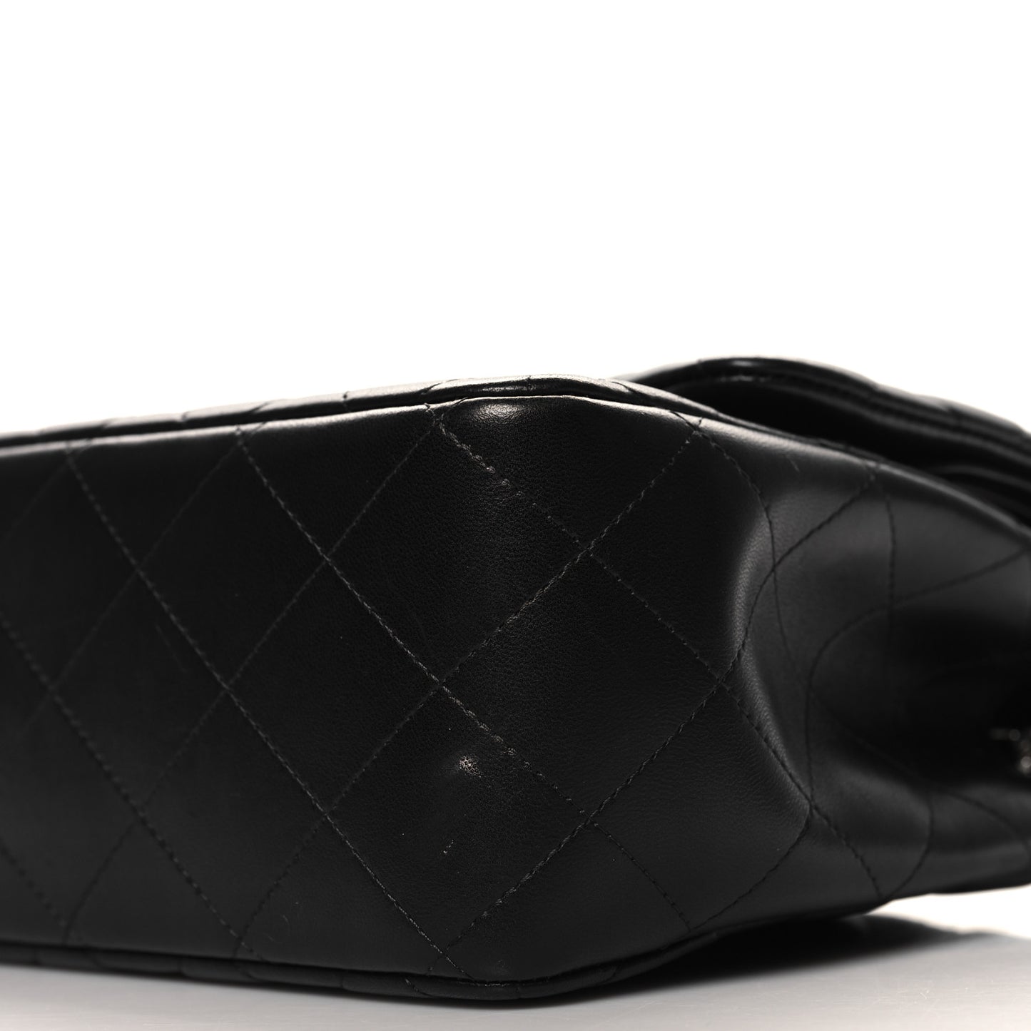 Lambskin Quilted Jumbo Double Flap Black