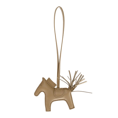 Hermes Milo Lambskin Grigri Rodeo Horse Bag Charm PM Beige Marfa 1 of 5