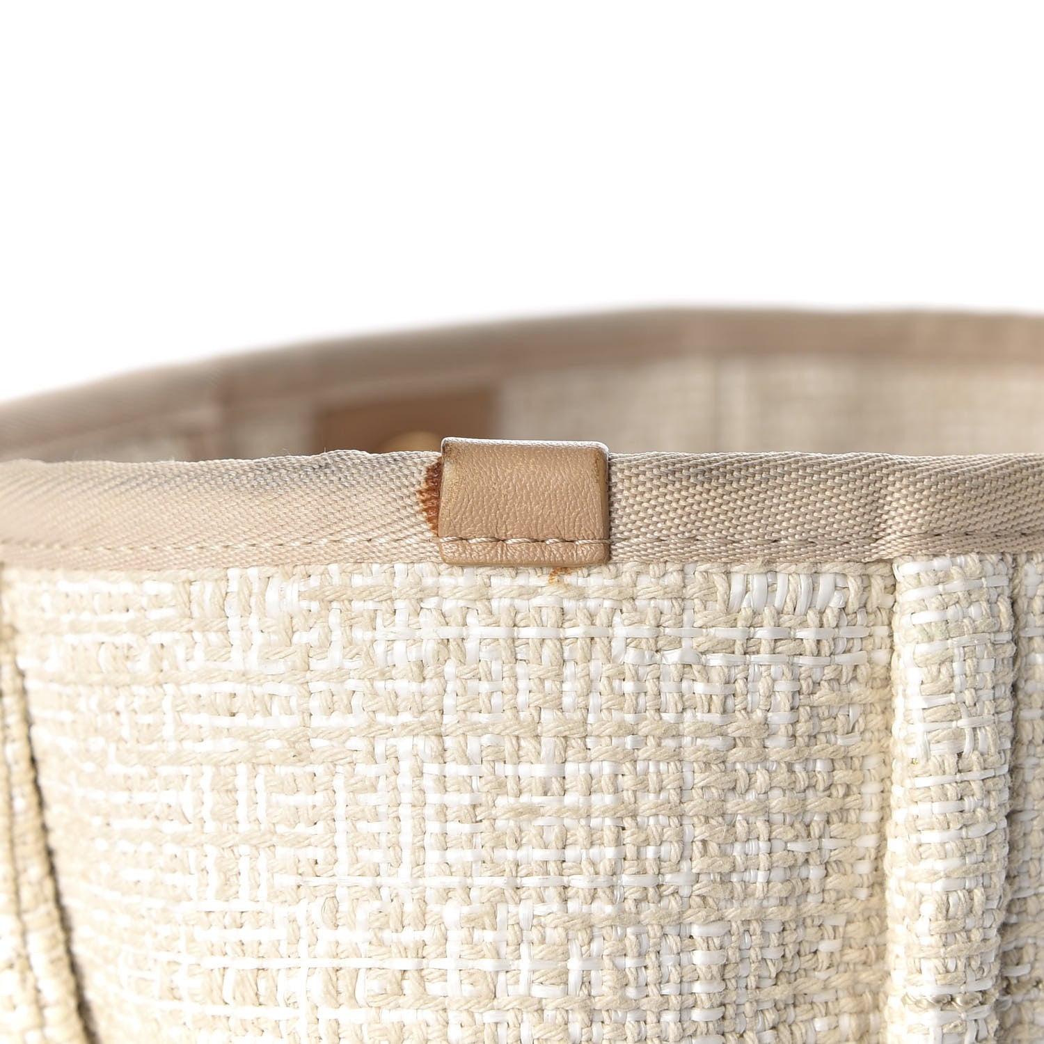 Chanel Lurex Boucle Small Deauville Tote White 10 of 11
