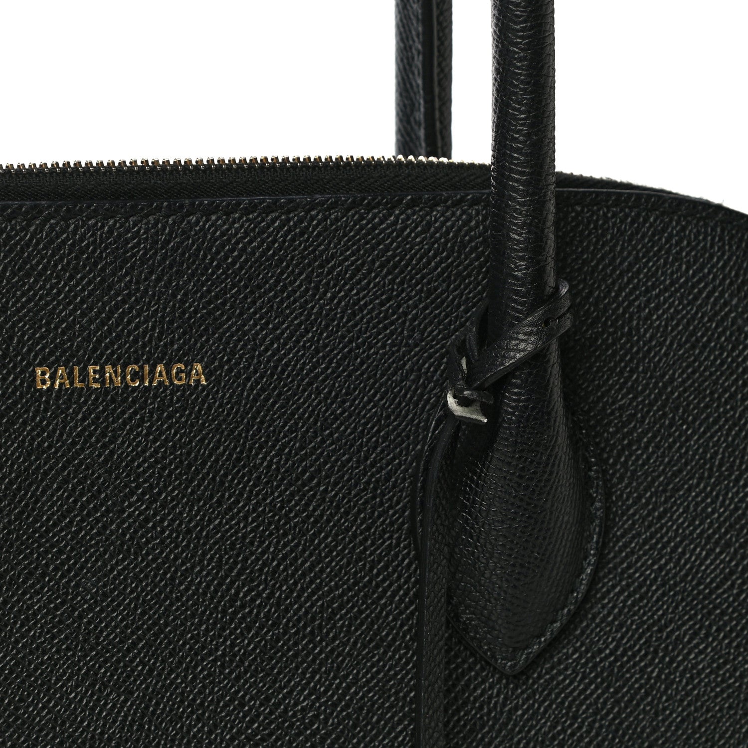 Balenciaga Signature Grained Calfskin Logo M Ville Top Handle Bag Black 10 of 22