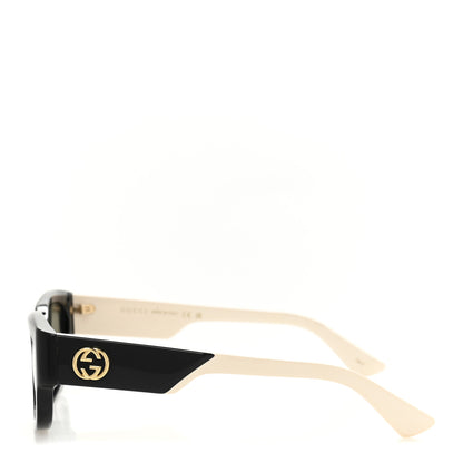 Gucci Acetate Square Frame Sunglasses GG1667SK Black White 3 of 9