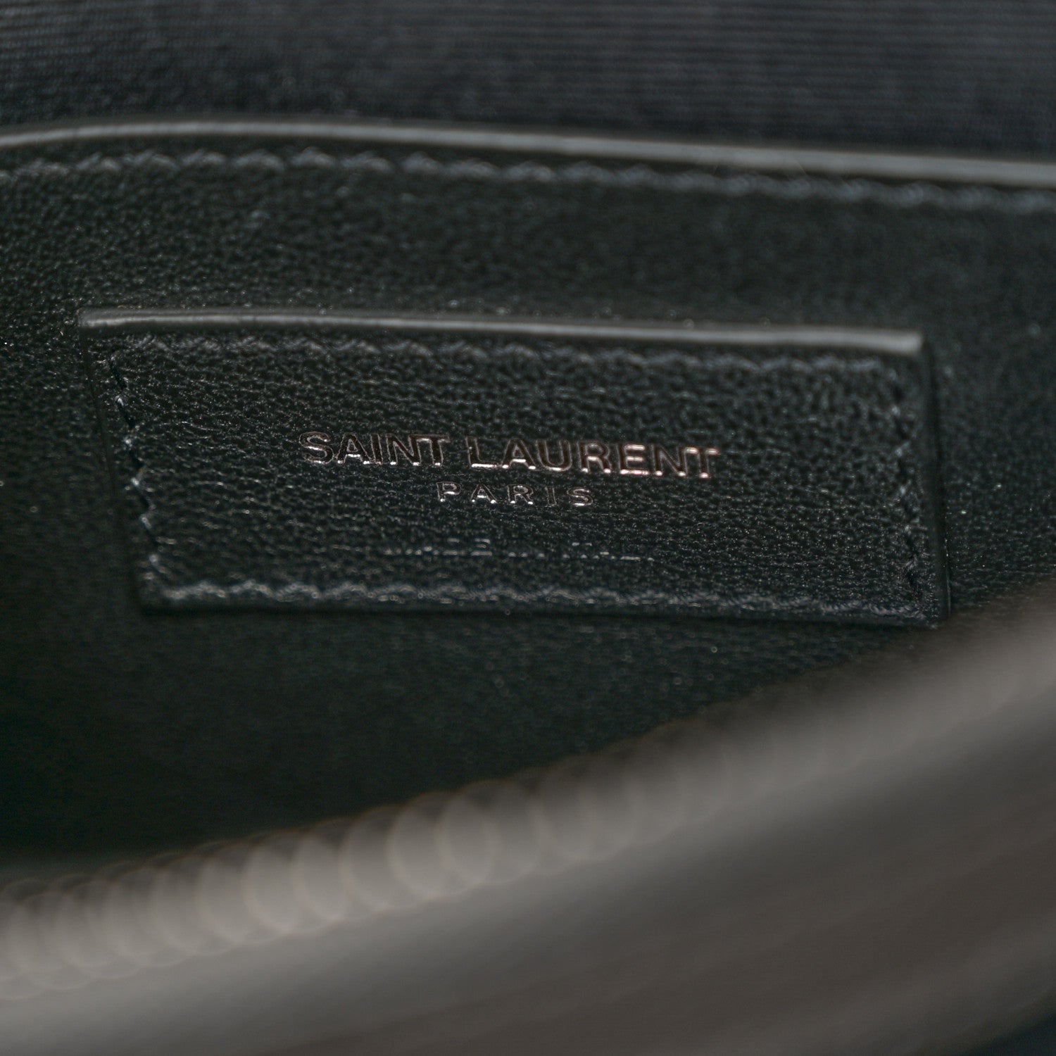 Saint Laurent Sheepskin Matelasse Chevron Monogram Medium College Bag Asphalt 6 of 10