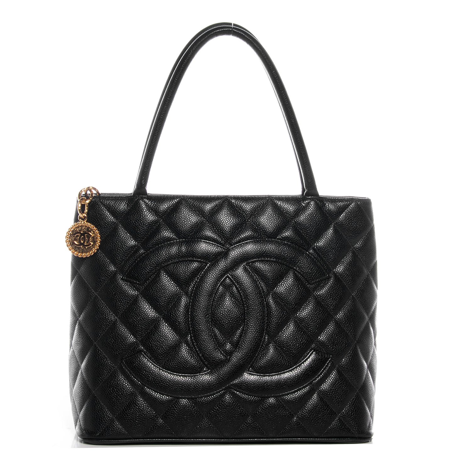 Caviar Medallion Tote Black