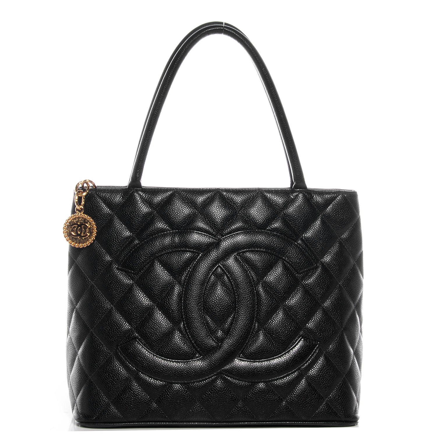 Chanel Caviar Medallion Tote Black 1 of 8