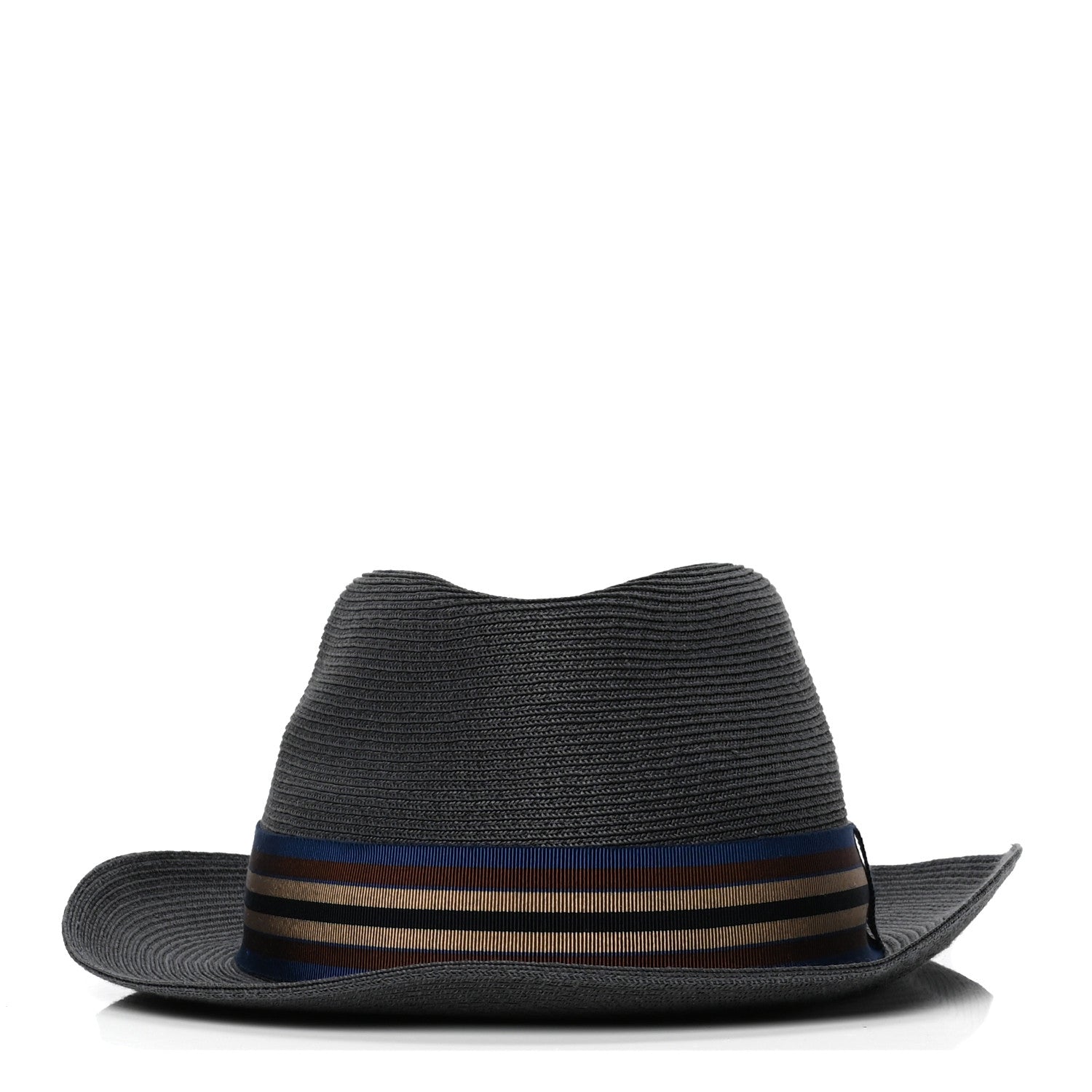 Hermes Straw Grosgrain Hat 60 2 of 5