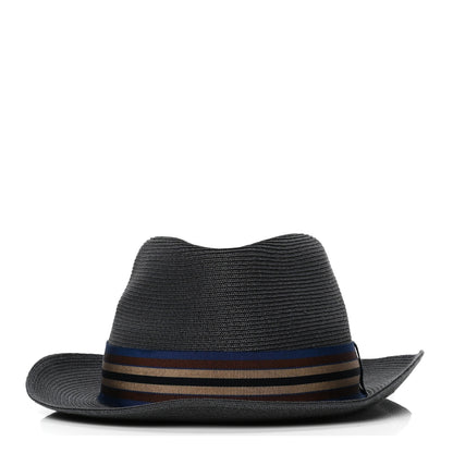 Hermes Straw Grosgrain Hat 60 2 of 5