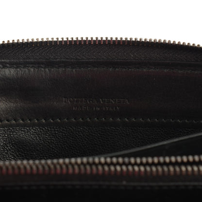Bottega Veneta Waxed Calfskin Intrecciato Studded Wristlet Wallet Nero Black 6 of 8