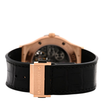 Hublot 18K Rose Gold Alligator 42mm Classic Fusion Ultra-Thin Manual Winding Watch Grey 545.OX.0180.LR 3 of 5