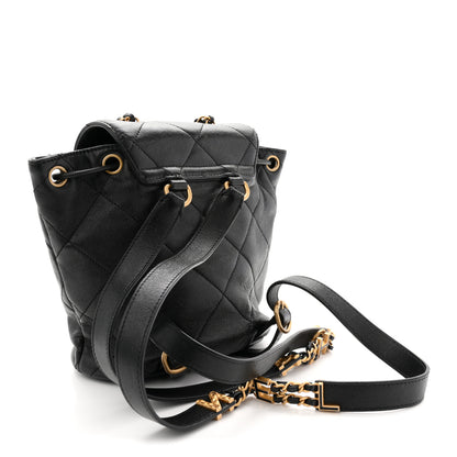 Chanel Lambskin Quilted Logo Mini Backpack Black 3 of 13