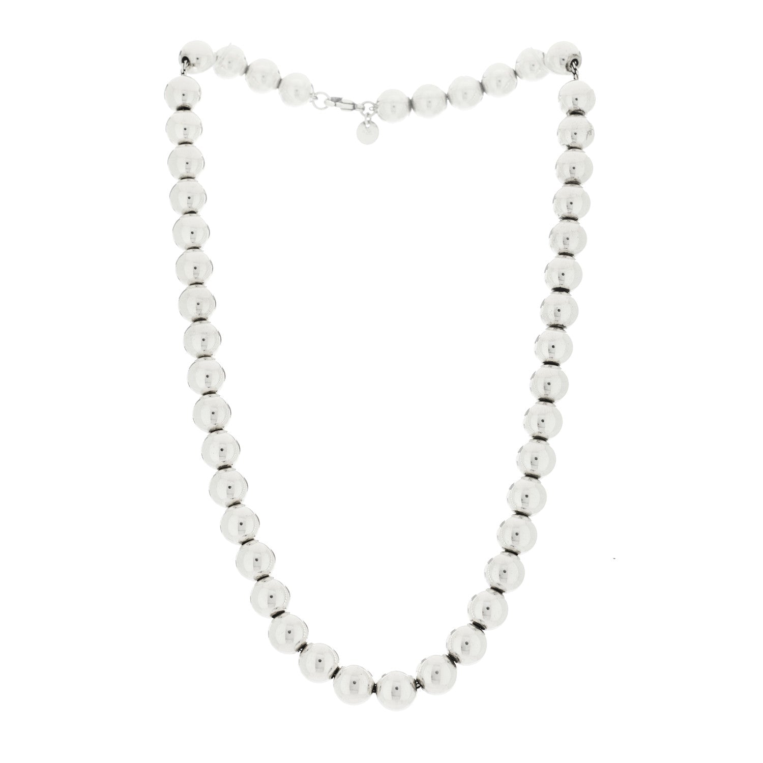 Tiffany Sterling Silver 10mm Hardwear Ball Necklace 1 of 5