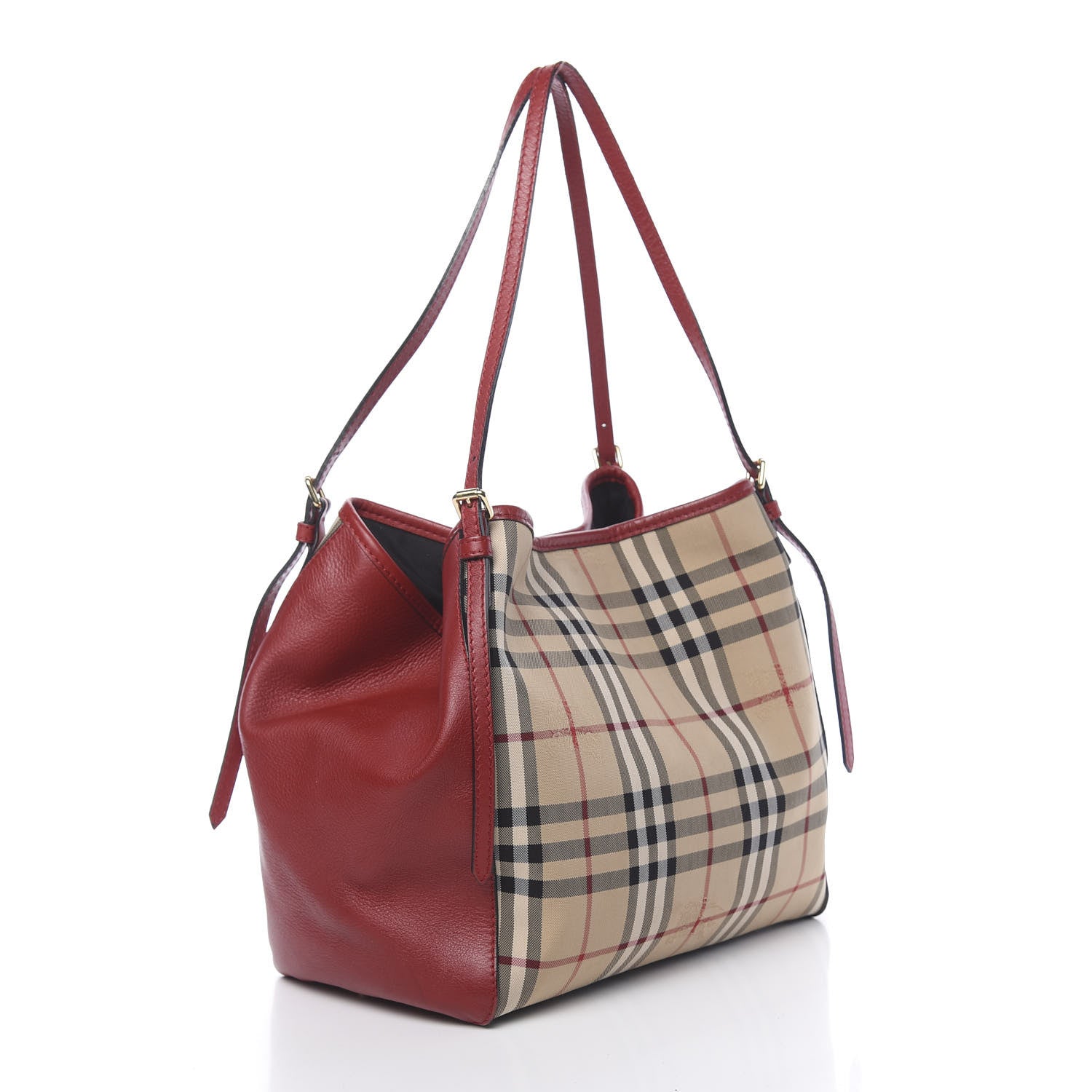 Burberry Horseferry Check Canterbury Tote Honey Parade Red 3 of 14