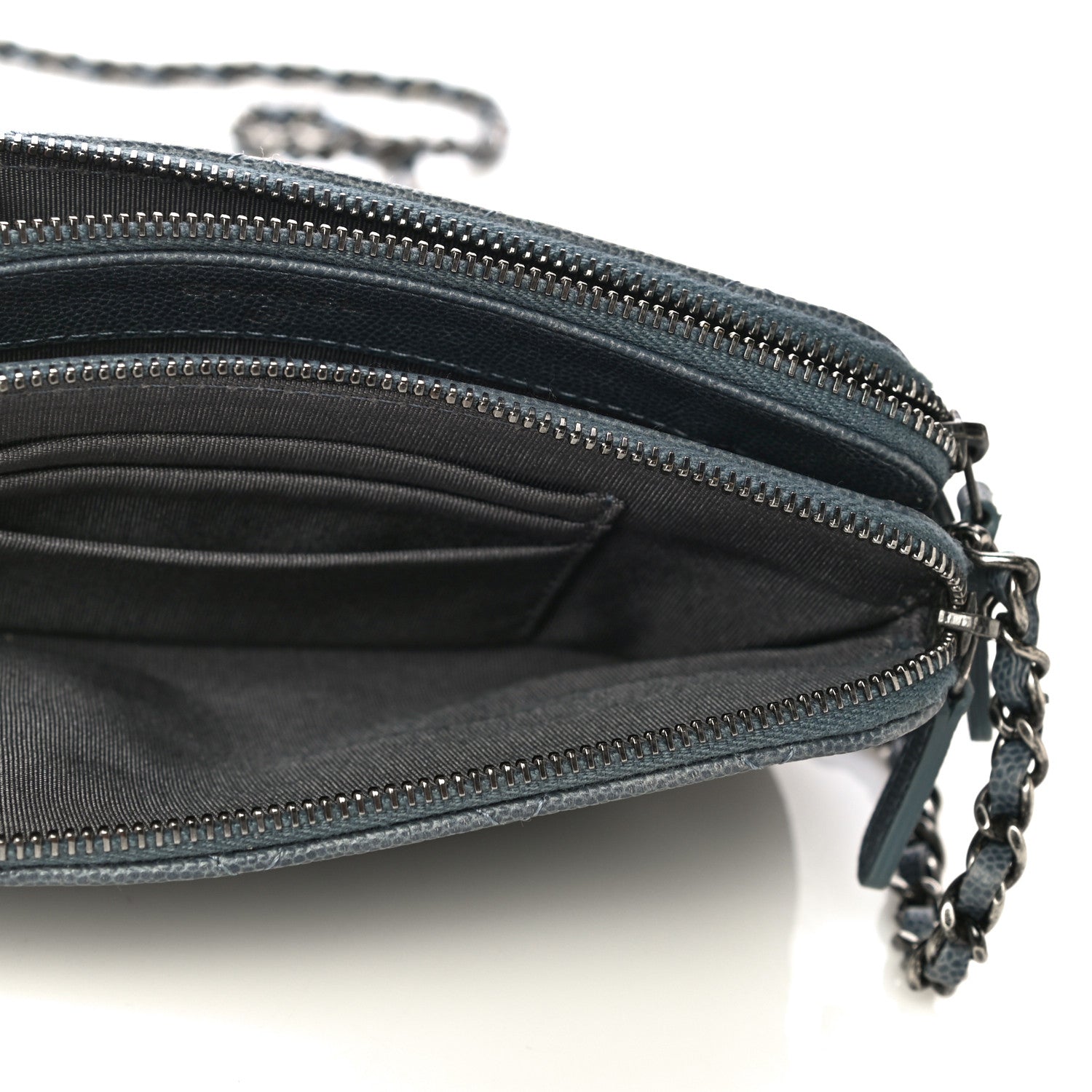 Chanel Caviar Quilted Small Clutch With Chain Grey 5 of 15