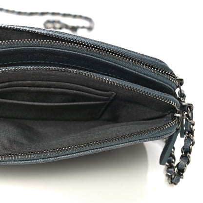 Chanel Caviar Quilted Small Clutch With Chain Grey 5 of 15