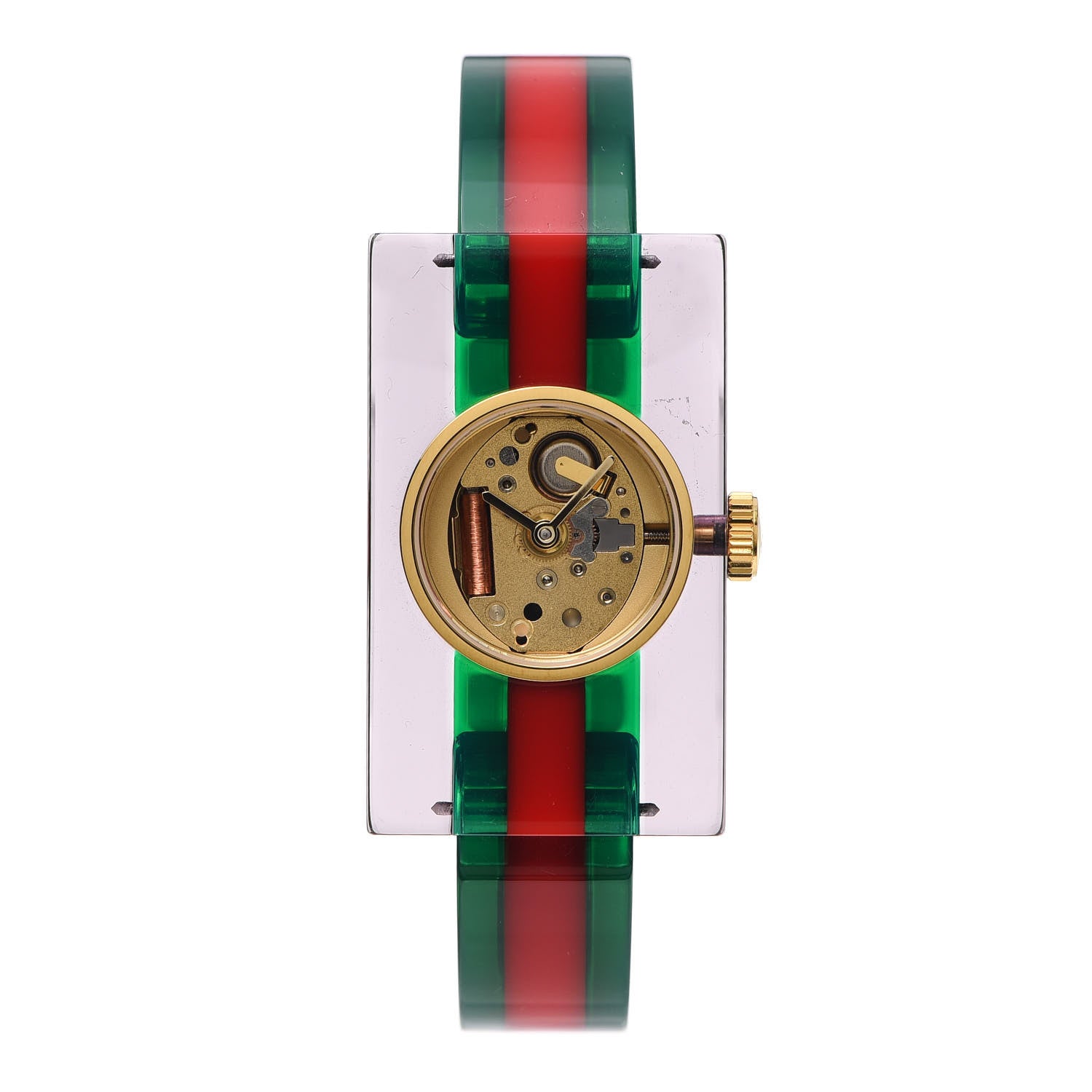 Gucci Stainless Steel Plexiglass 24mm Quartz Watch 1 of 5
