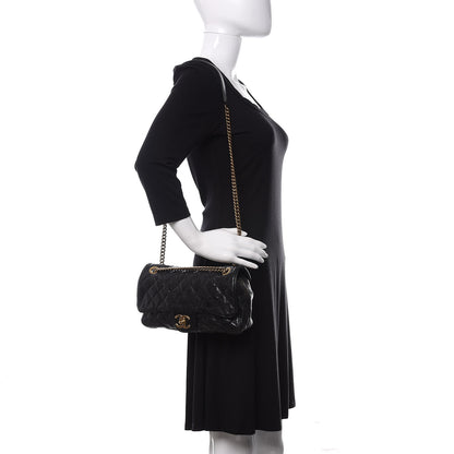 Chanel Crumpled Grained Calfskin Quilted Small Shiva Flap Black 2 of 10