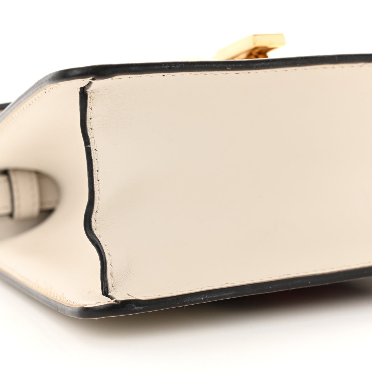 Calfskin Mini Sylvie Top Handle Bag White