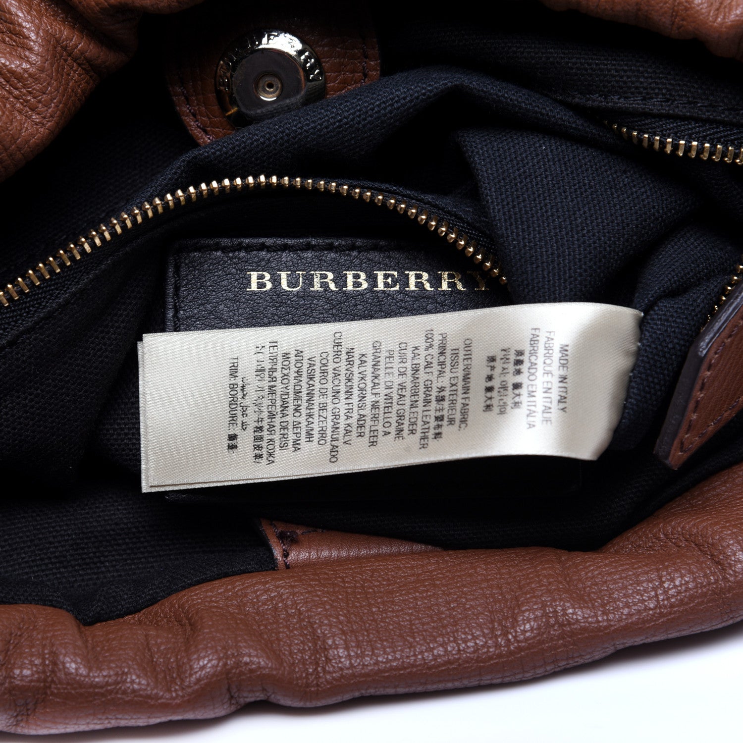Burberry Calfskin House Check Little Crush Tan 9 of 14