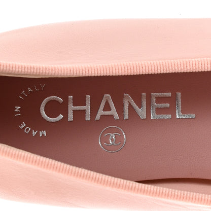 Chanel Lambskin Cap Toe CC Ballerina Flats 39 Light Pink Dark Pink 8 of 10