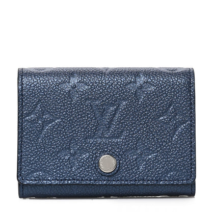 Louis Vuitton Metallic Monogram Business Card Holder Navy Nacre 1 of 6