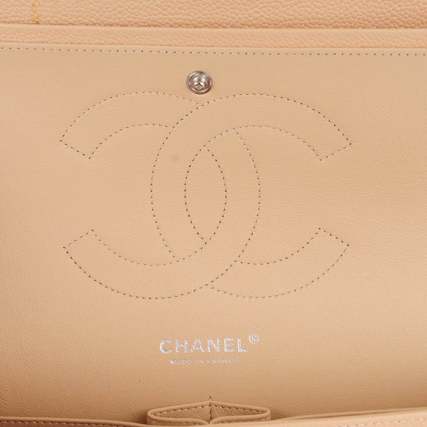 Chanel Caviar Quilted Jumbo Double Flap Beige Clair 7 of 9