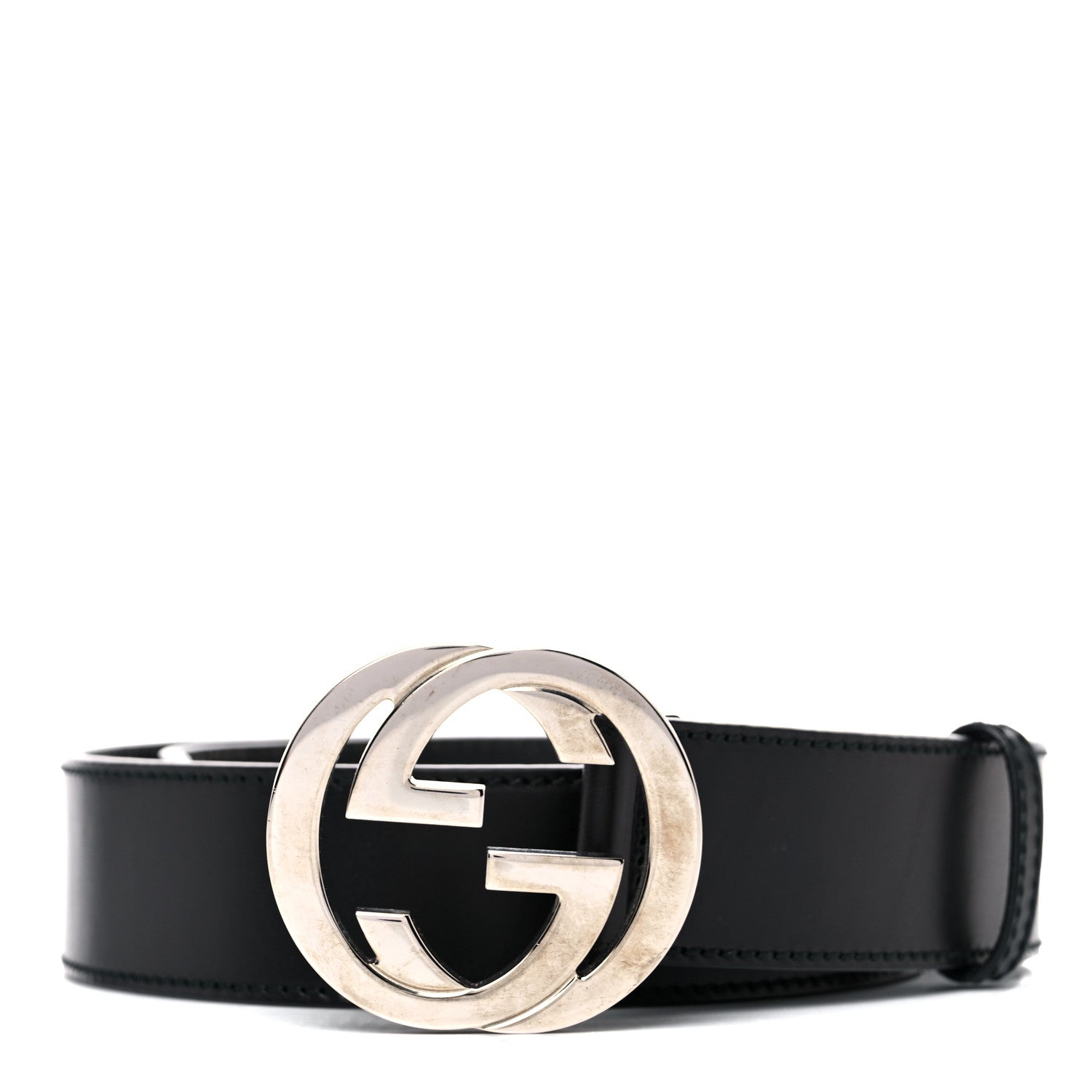 Gucci Calfskin Interlocking G 40mm Belt 80 32 Black 1 of 6