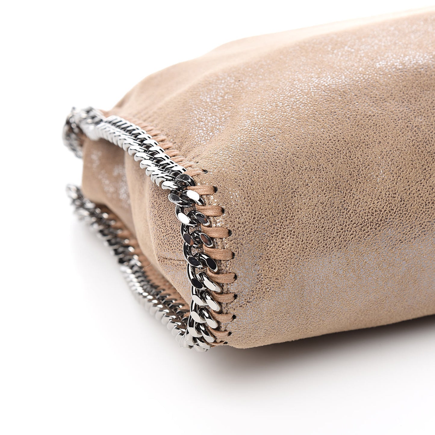 Shaggy Deer Falabella Fold Over Tote Taupe
