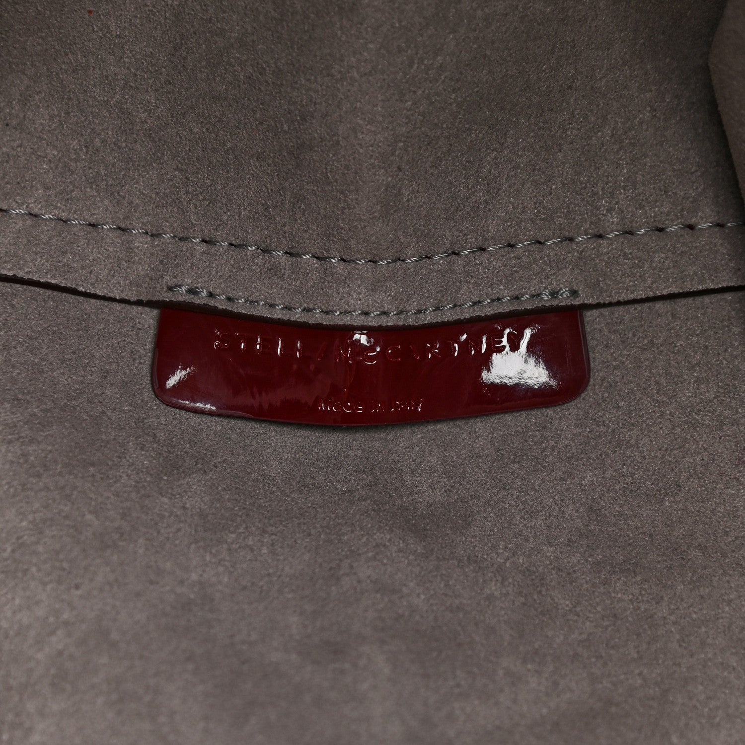 Stella McCartney Eco Alter Patent Perforated Logo Satchel Red 11 of 11