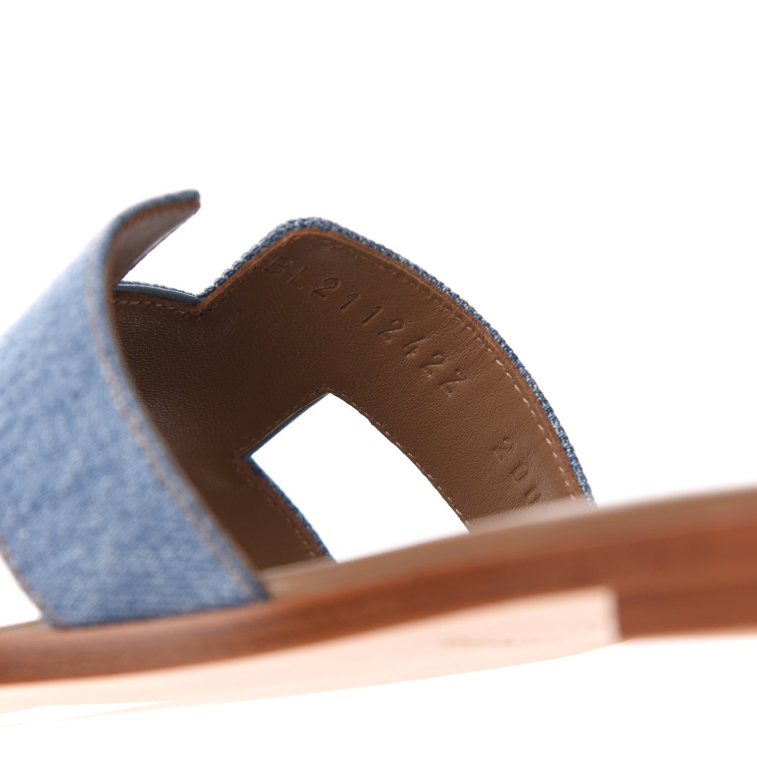 Hermes Denim Canvas Oran Sandals 39 Bleu Clair 8 of 9
