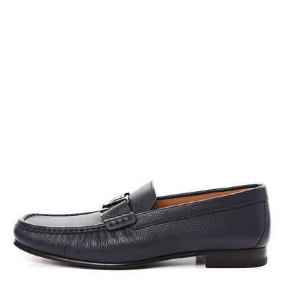 Louis Vuitton Calfskin Mens Montaigne Loafers 8 Marine 1 of 9