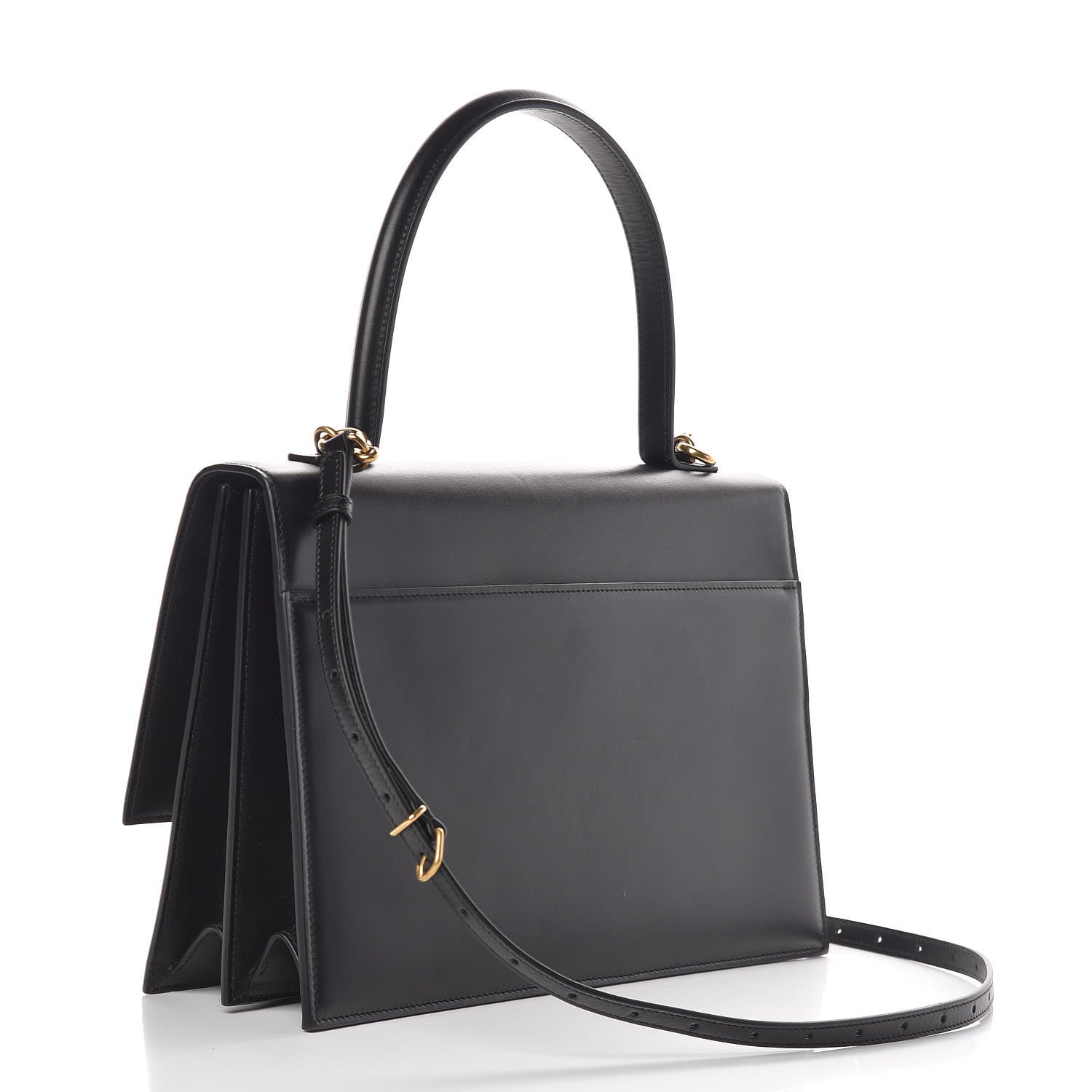 Balenciaga Box Calfskin Large Sharp Top Handle Bag Black 3 of 10