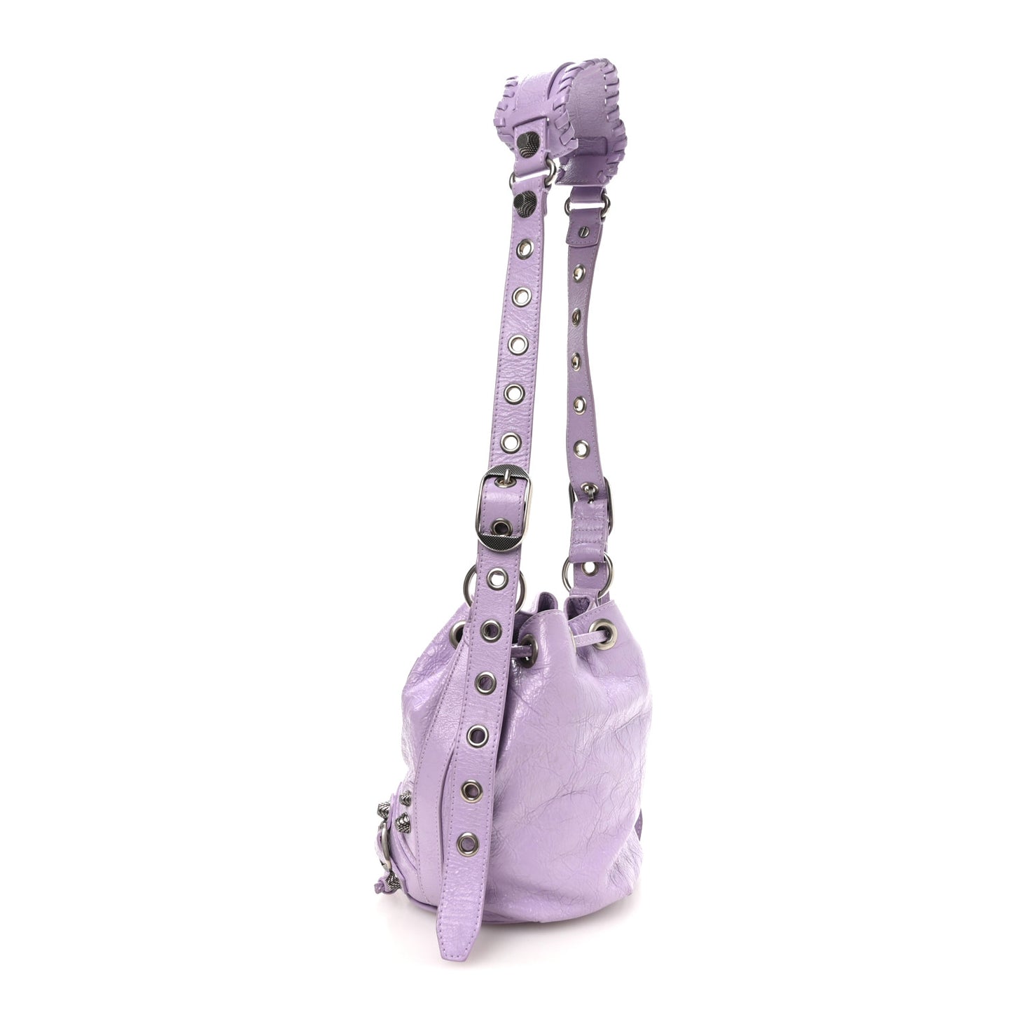 Agneau Arena Le Cagole Bucket Bag XS Lilac